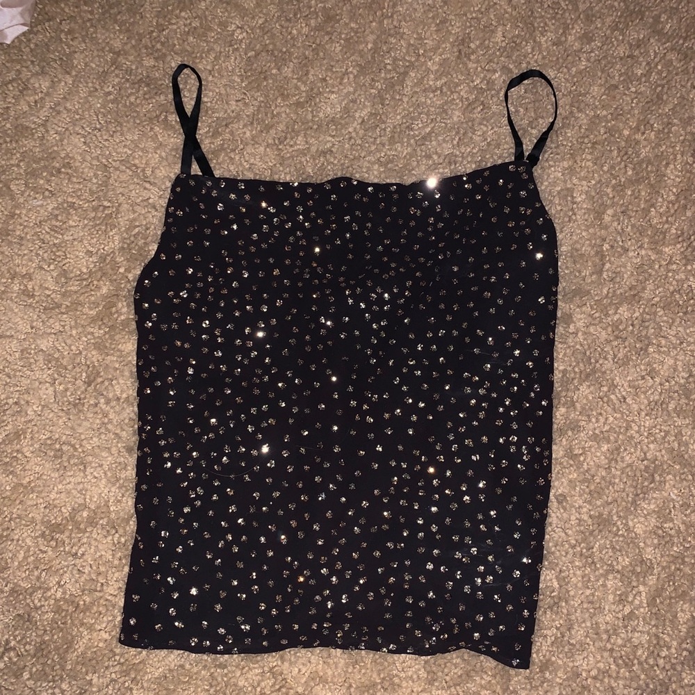 H&M GOLD & BLACK TOP